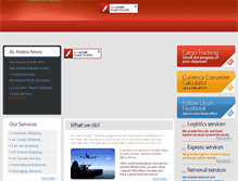 Tablet Screenshot of alarabiacargo.com